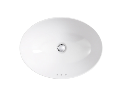 Kohler Chalice Oval vessel lavatory, plan view from above