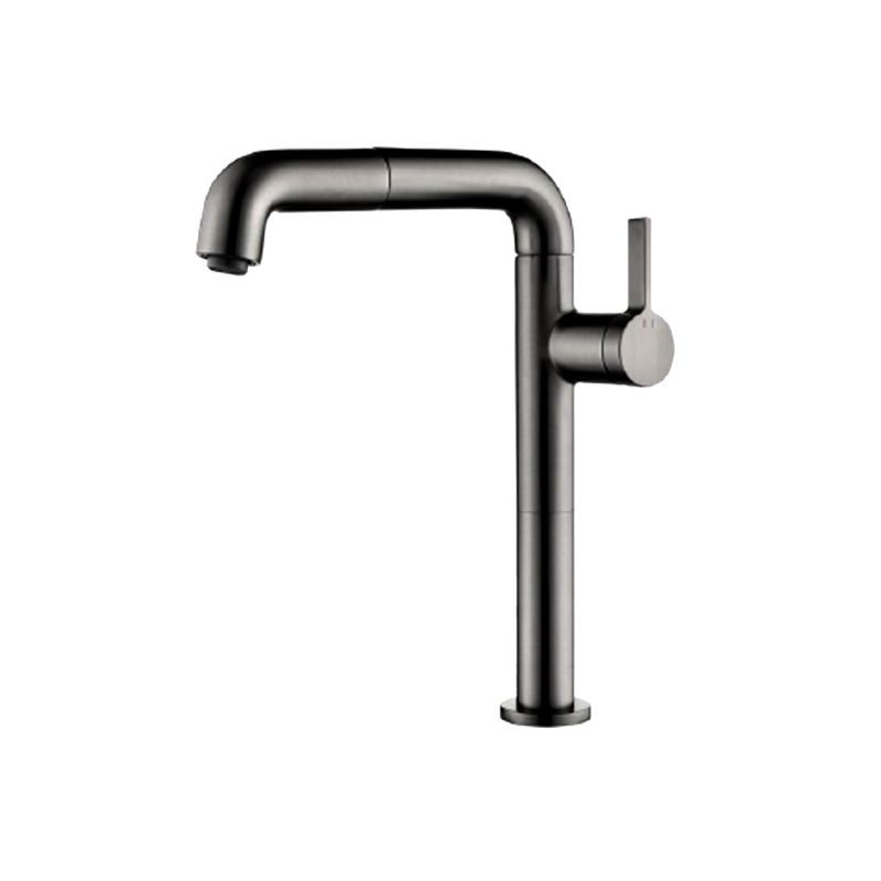 Aalto Industrial Tall Basin Mixer, gun metal finish