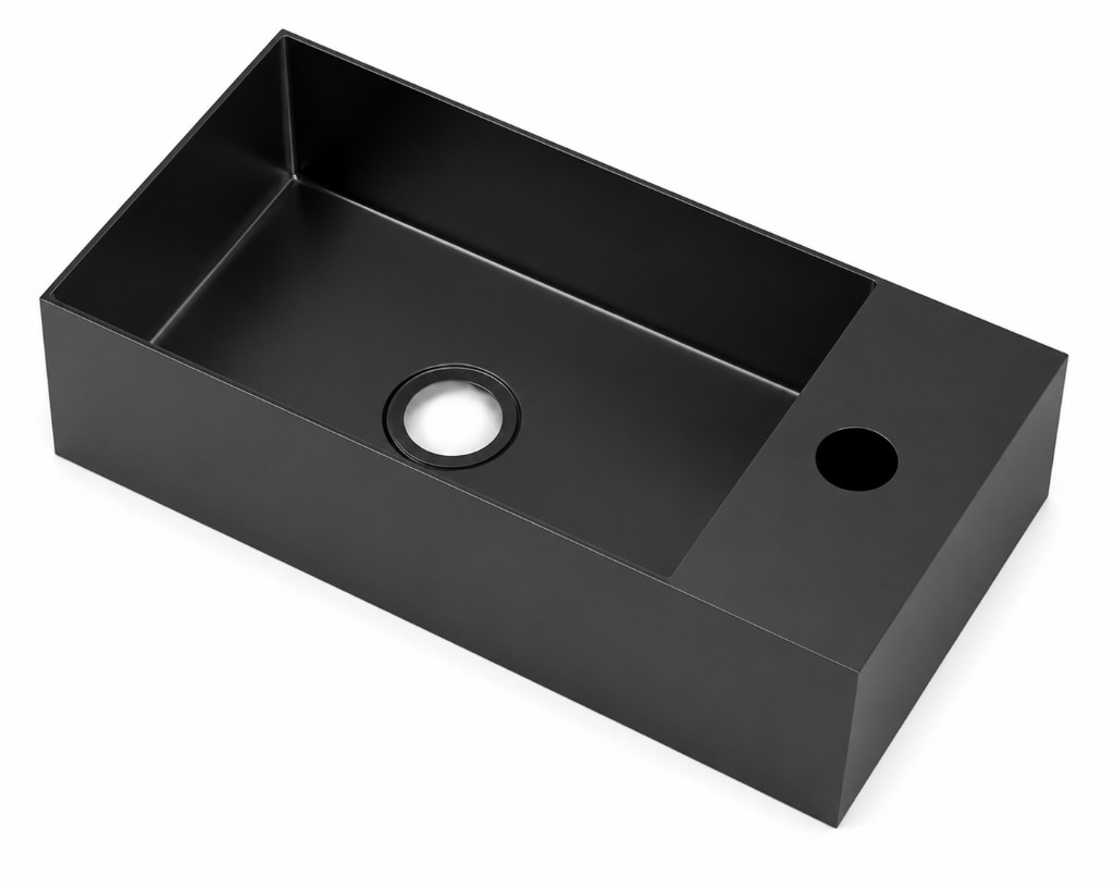 Aalto BLB3618 Wall Hung Basin, Matte black (BLB3618MB)