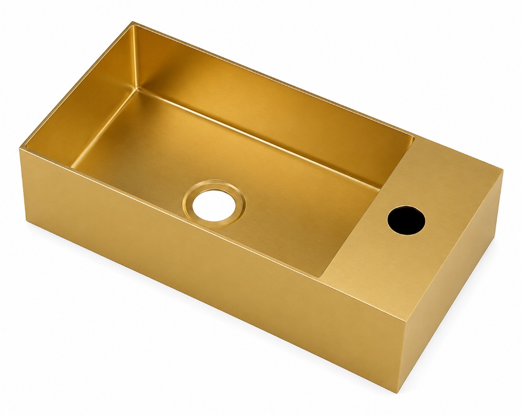 Aalto BLB3618 Wall Hung Basin, Matte gold (BLB3618MG)