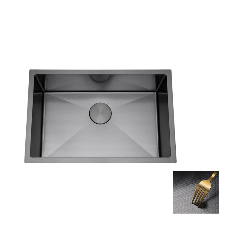 Aalto stainless steel kitchen sink 6845DS, honeycomb black finish