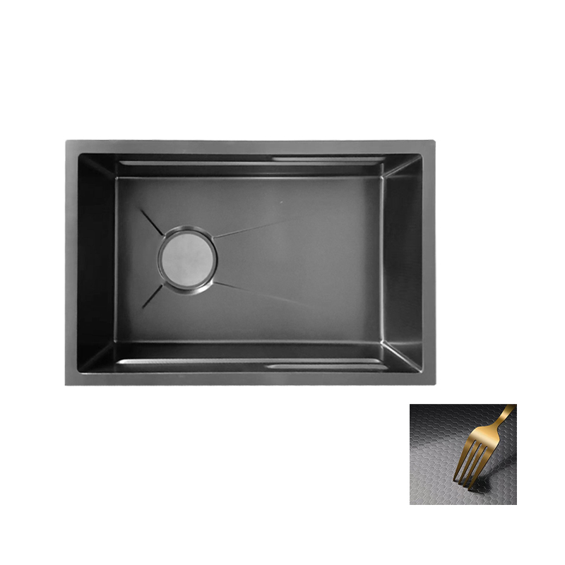 Aalto stainless steel kitchen sink 7045DS, honeycomb black finish