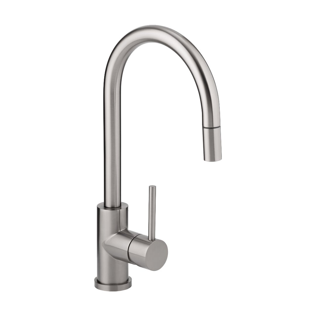 ABI Elysian Commercial Pull-Out Kitchen Mixer in stainless steel
