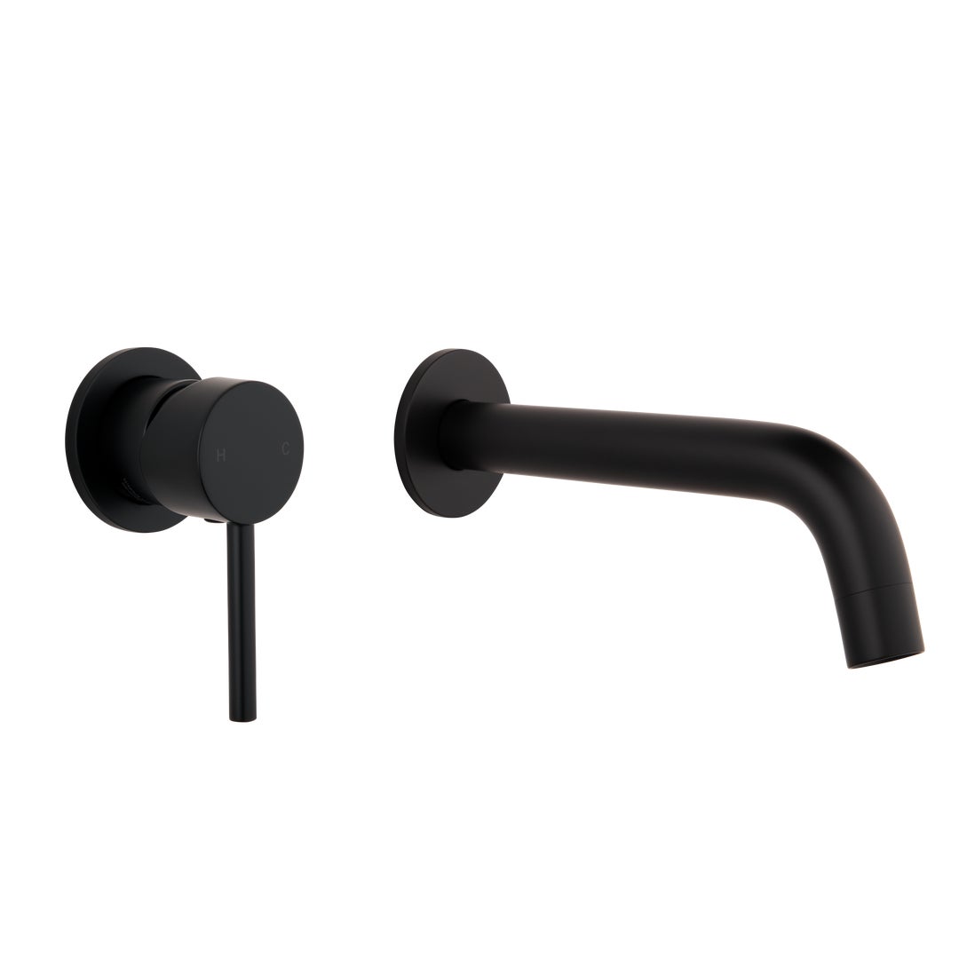 ABI Elysian Minimal Mixer & Spout Set in matte black