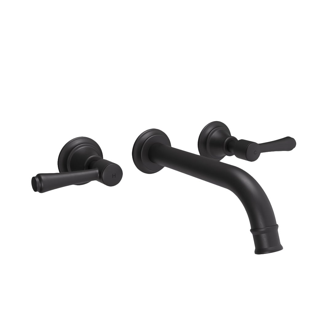 ABI Kingsley Assembly Taps & Spout Set in matte black