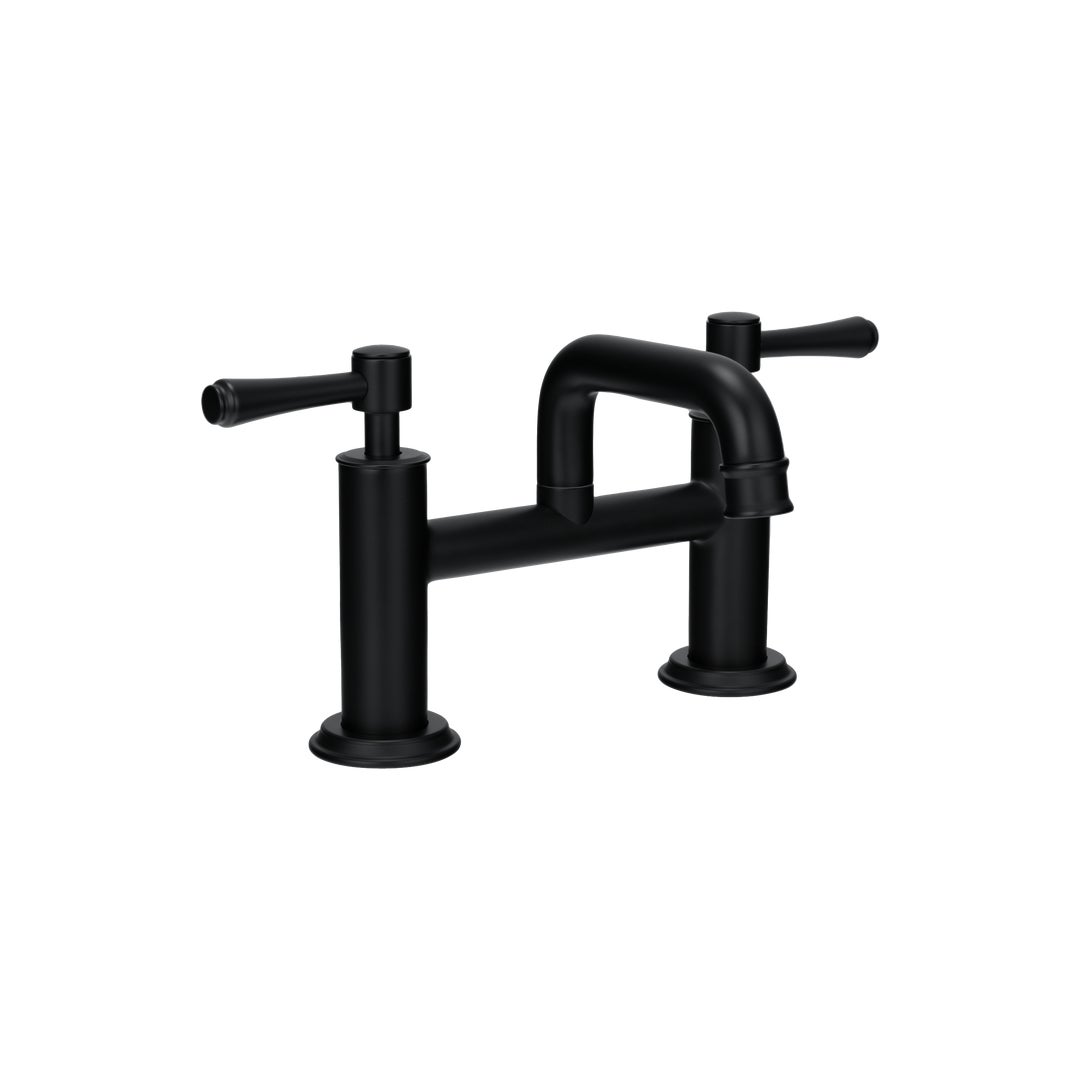 ABI Kingsley Bench Mounted Bath Filler in matte black