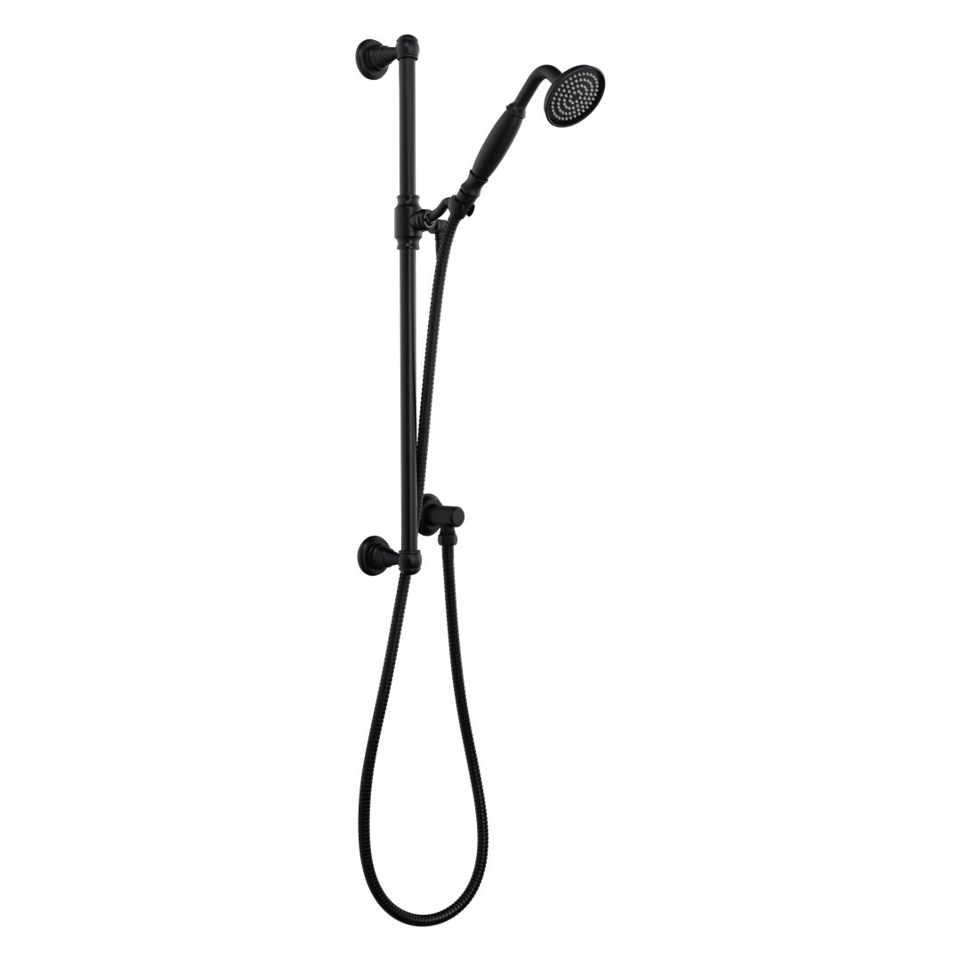ABI Kingsley Hand Shower Rail Set in matte black