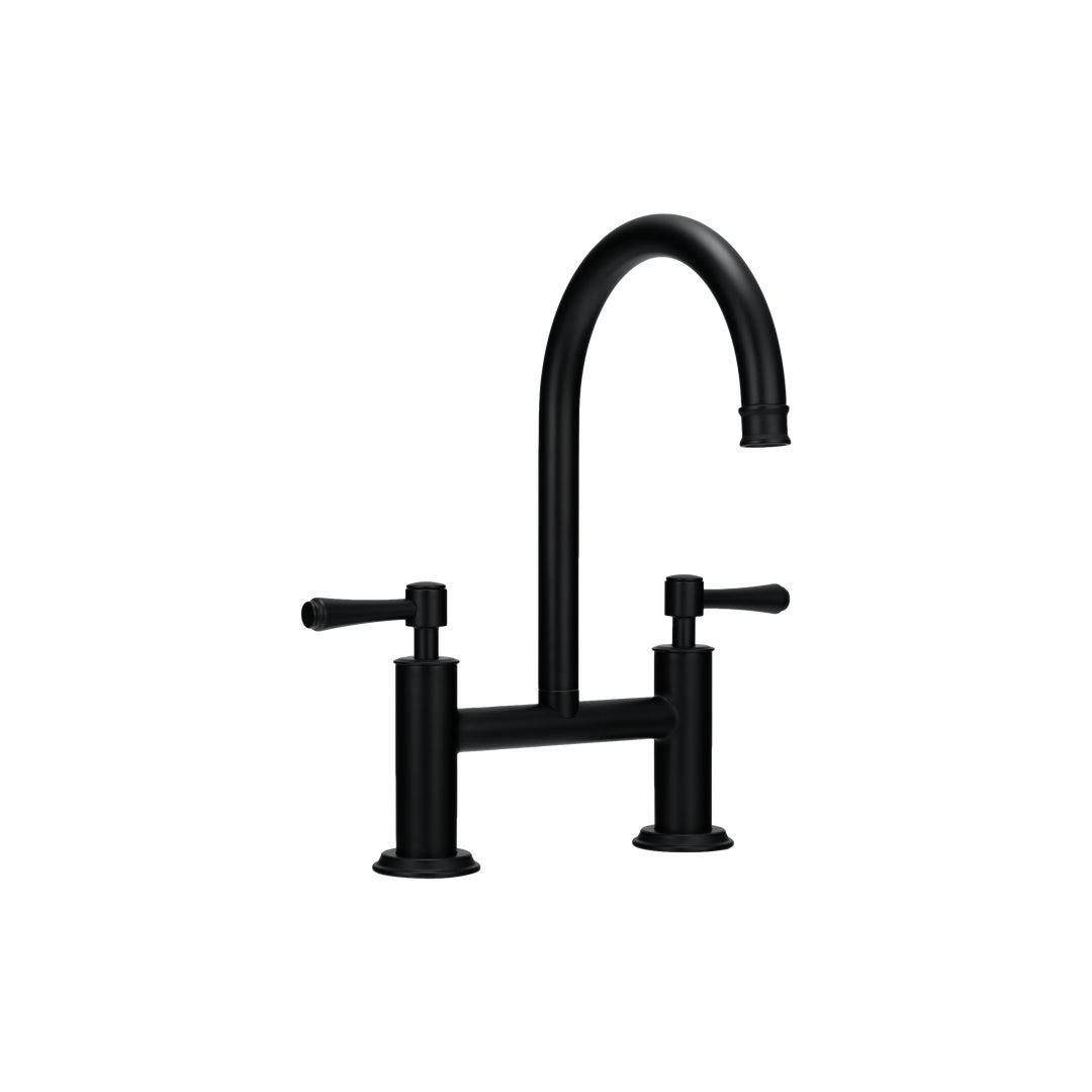 ABI Kingsley Kitchen Bridge Mixer Tap in matte black