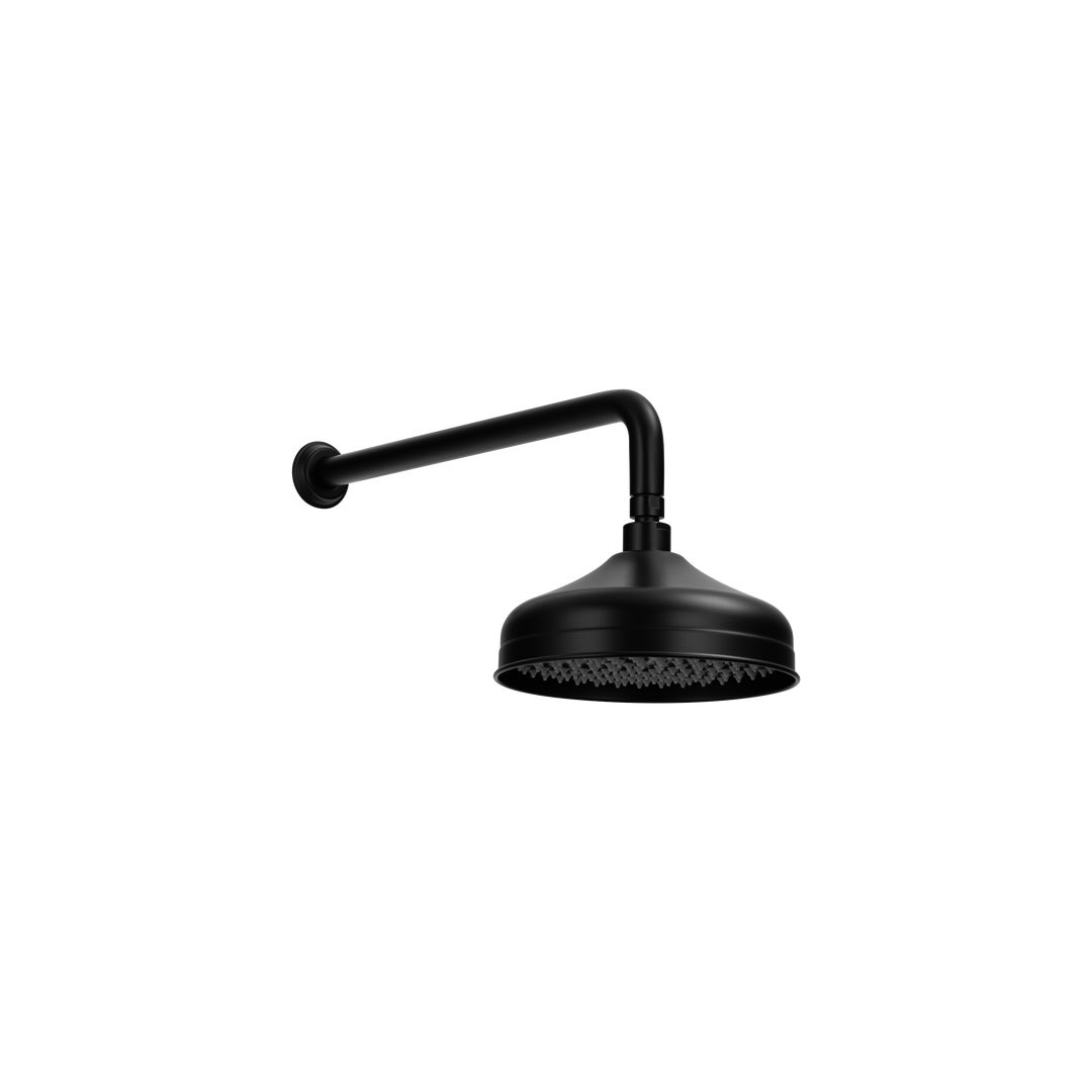 ABI Kingsley Shower Arm & Head Set in matte black