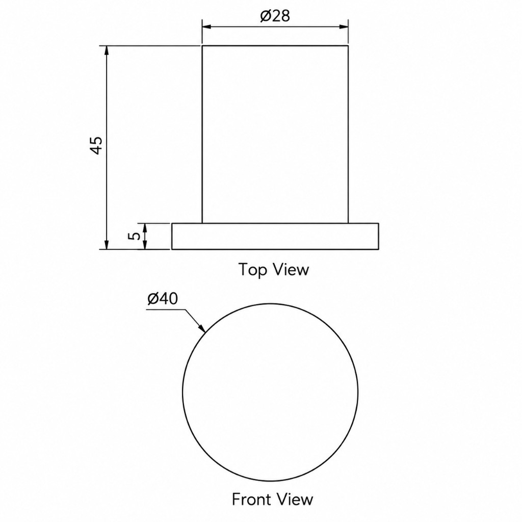 Milani Robe Hook technical dimensions diagram