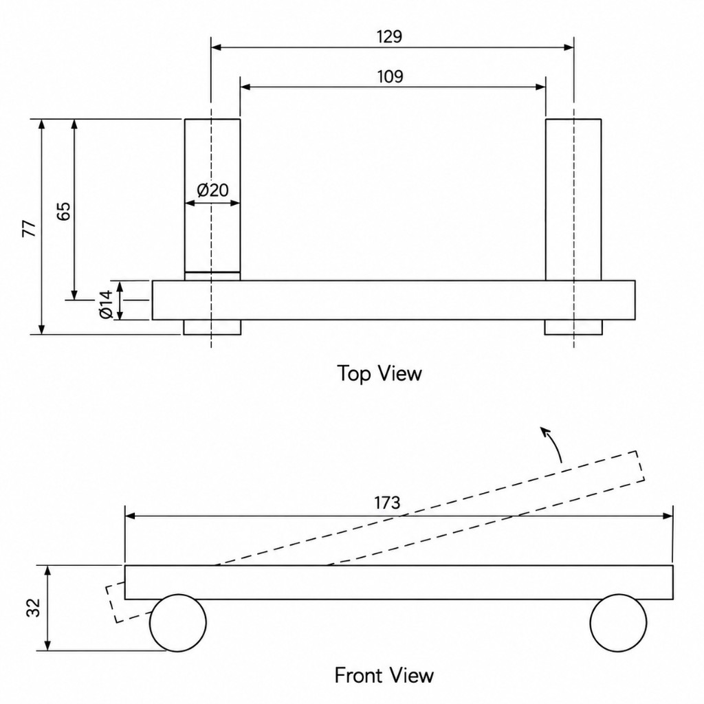Sola 316 Toilet Roll Holder technical dimensions diagram
