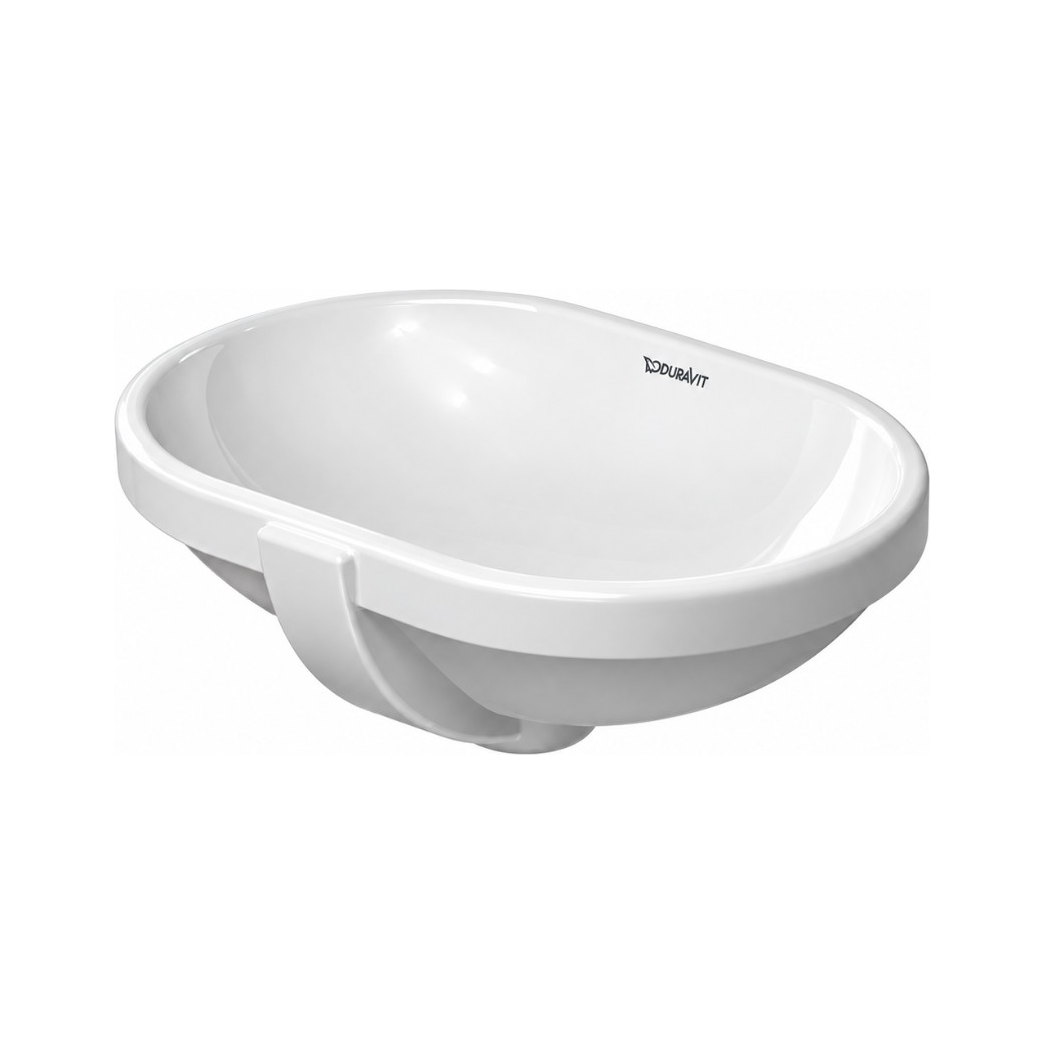 Duravit Foster undercounter basin, oval, white ceramic, with overflow