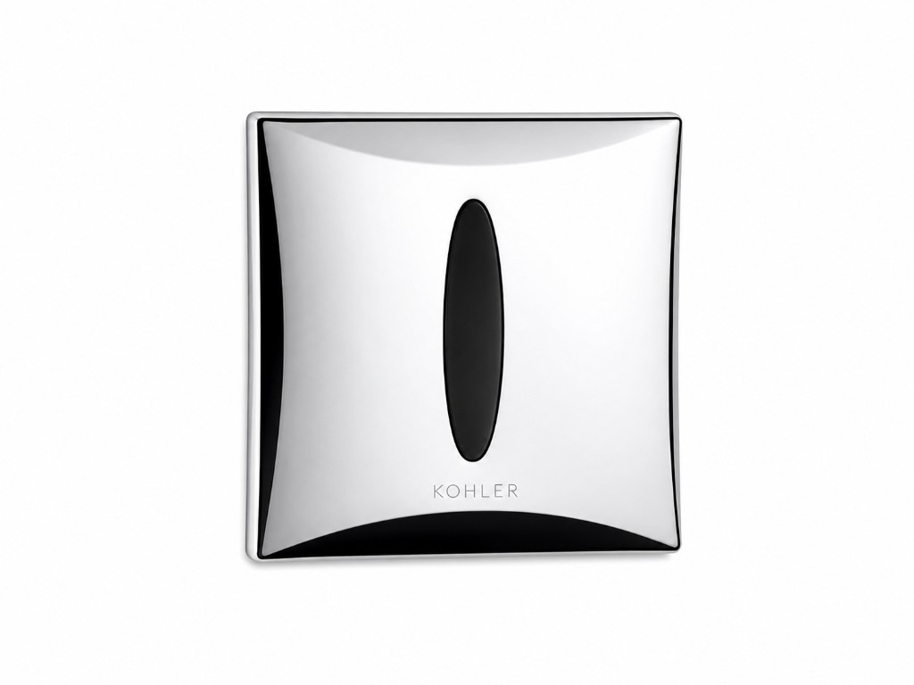Kohler Urinal Sensor Flush, polished chrome wall plate with infrared sensor