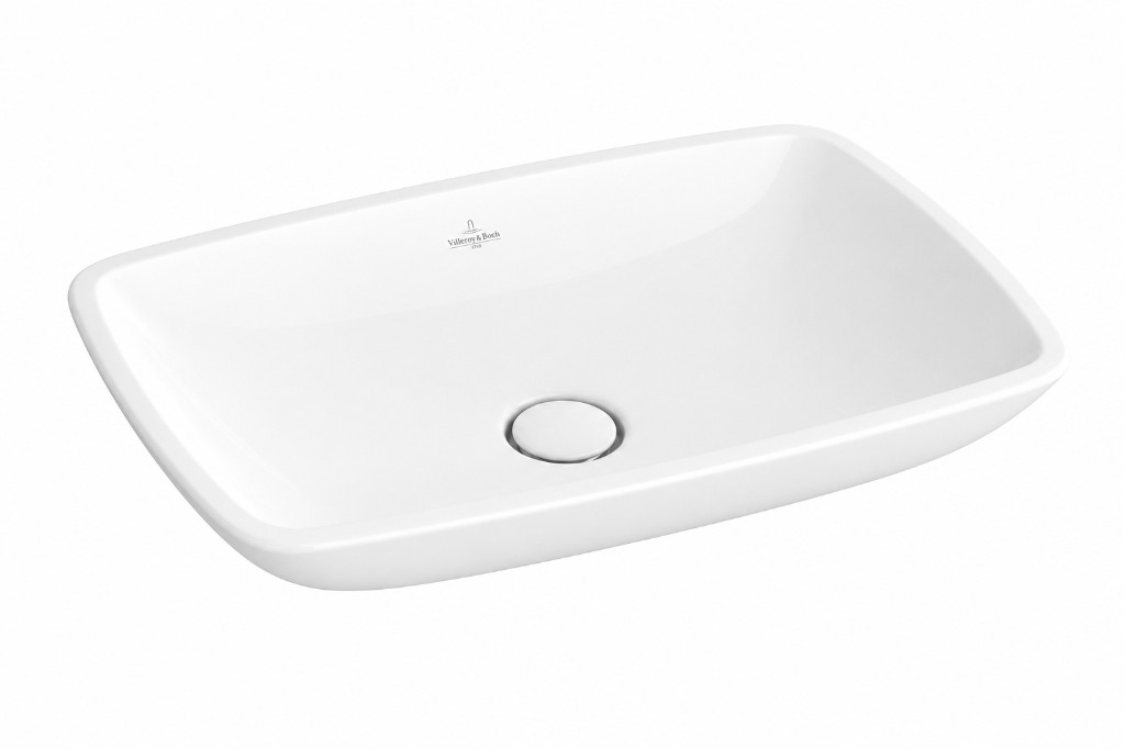 Villeroy & Boch Loop & Friends above counter basin, rectangular, white ceramic, no overflow, ready stock