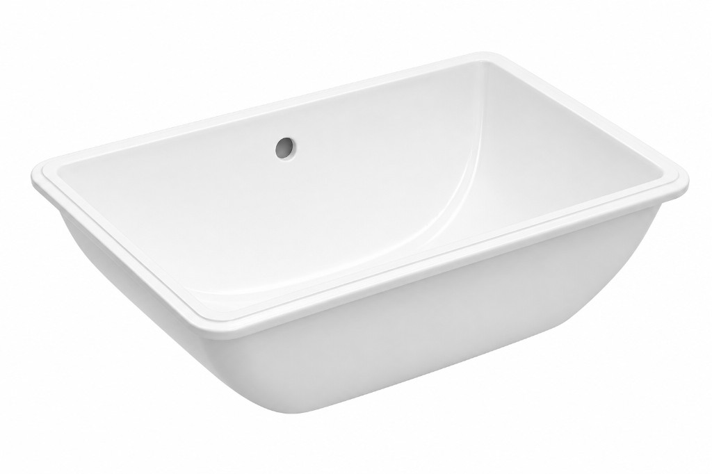 Villeroy & Boch Lunea undercounter rectangular basin, white ceramic, with overflow, ready stock